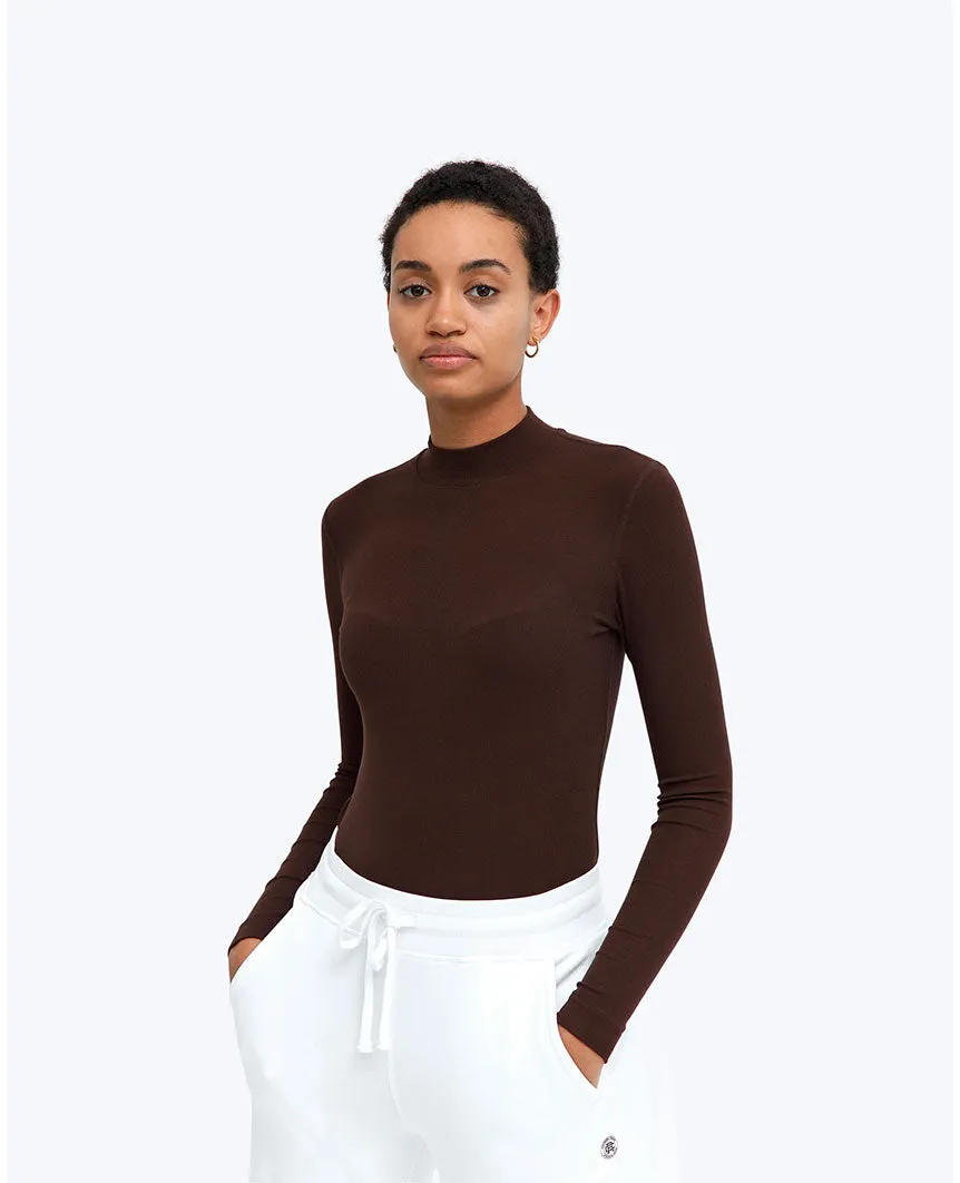 Modal Mockneck Long Sleeve Earth Womens