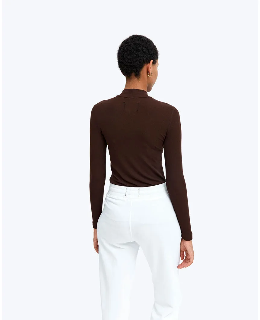 Modal Mockneck Long Sleeve Earth Womens