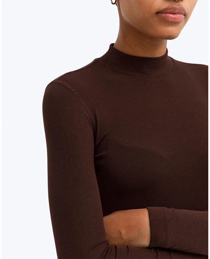 Modal Mockneck Long Sleeve Earth Womens