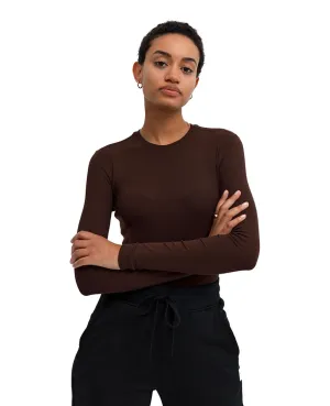Modal Rib Long Sleeve Earth Womens