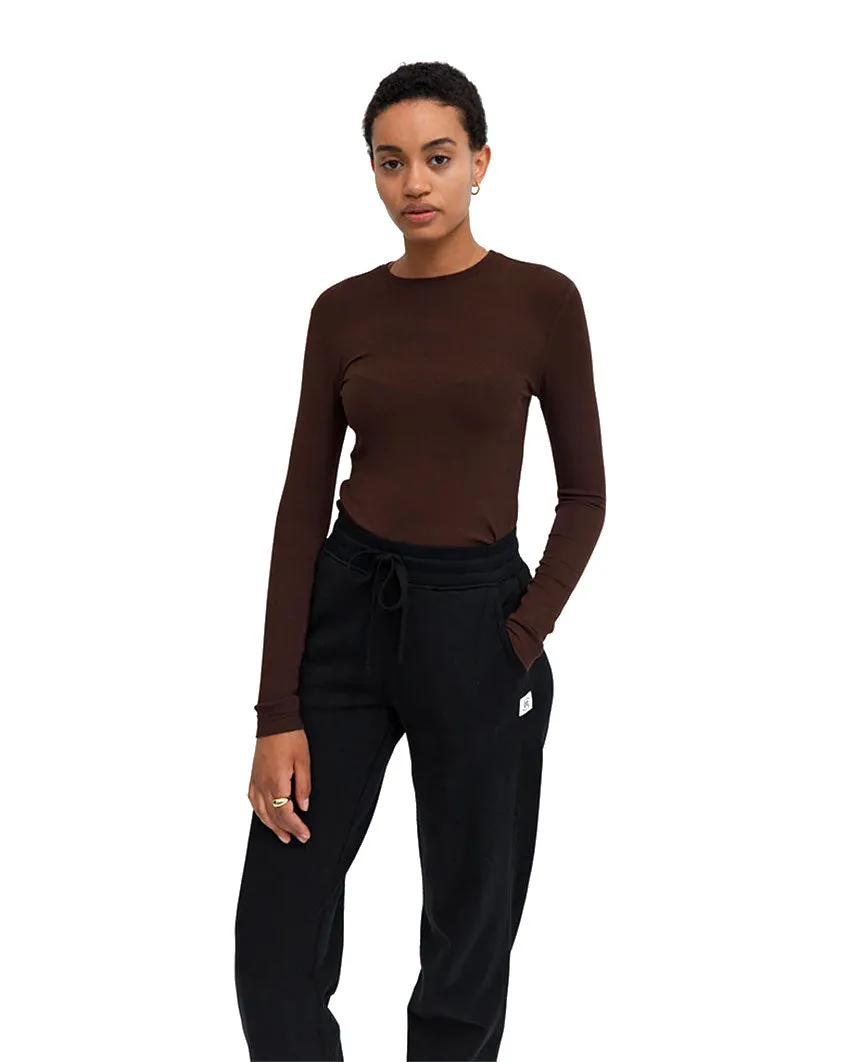 Modal Rib Long Sleeve Earth Womens