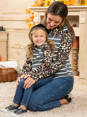 Mommy and Me Leopard Raglan Hoodie