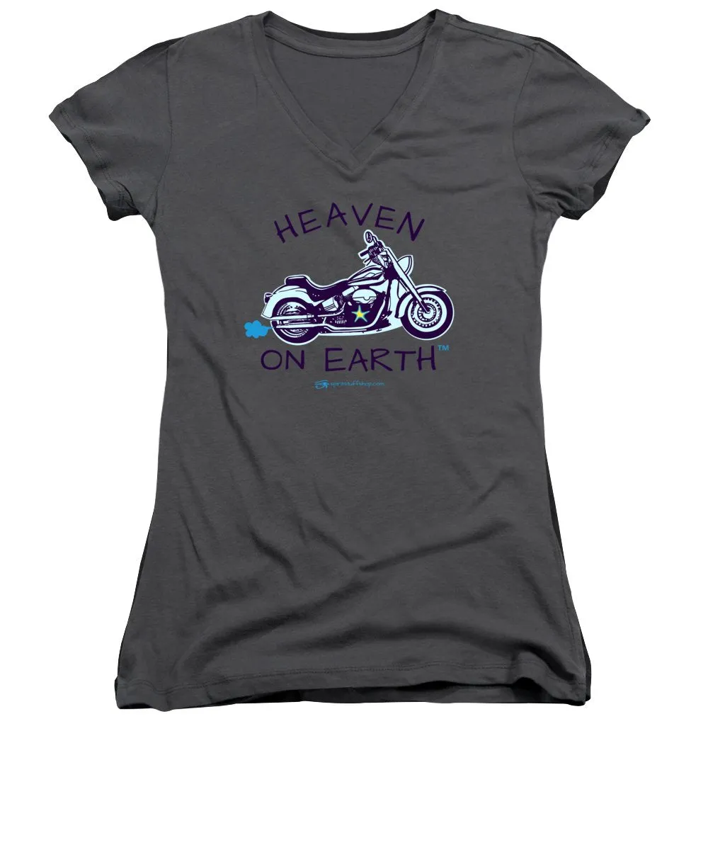 Motorcycle Heaven On Earth - Women's V-Neck
