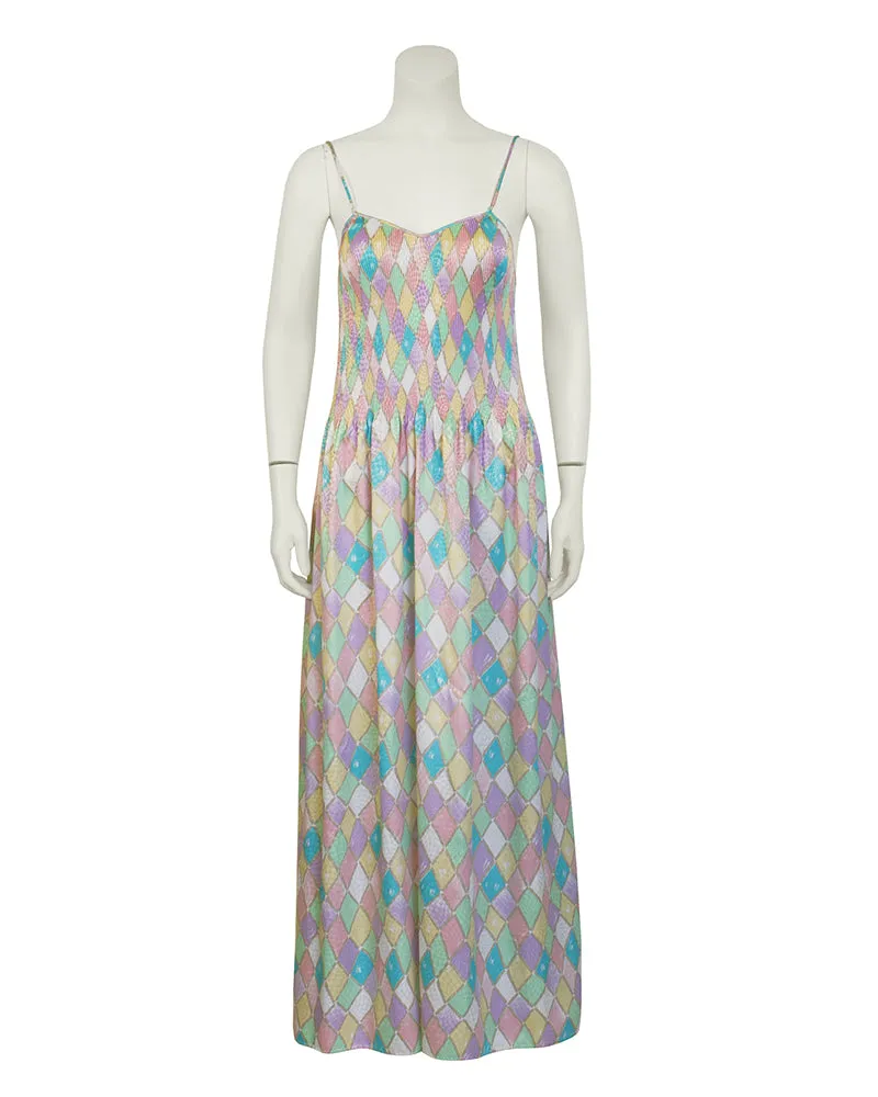Multi Color Pastel Pleated Dress