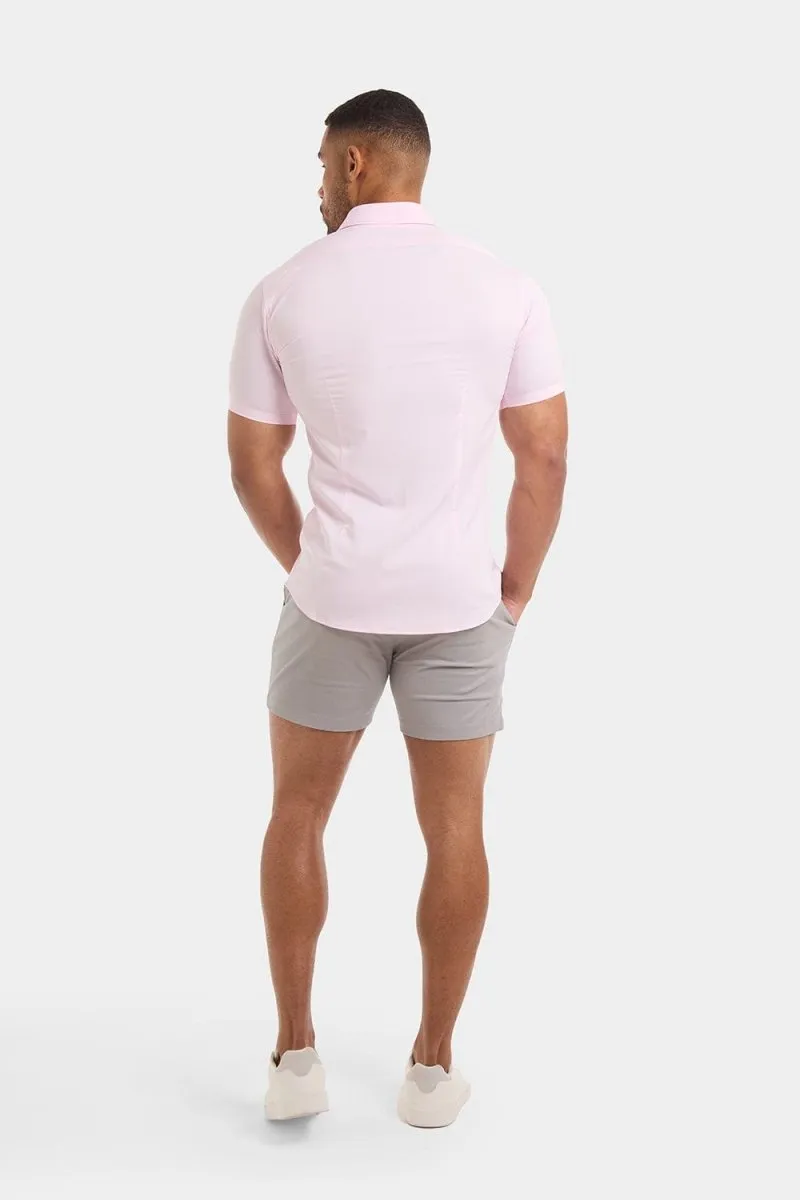 Muscle Fit Short Sleeve Bamboo Shirt in Pink