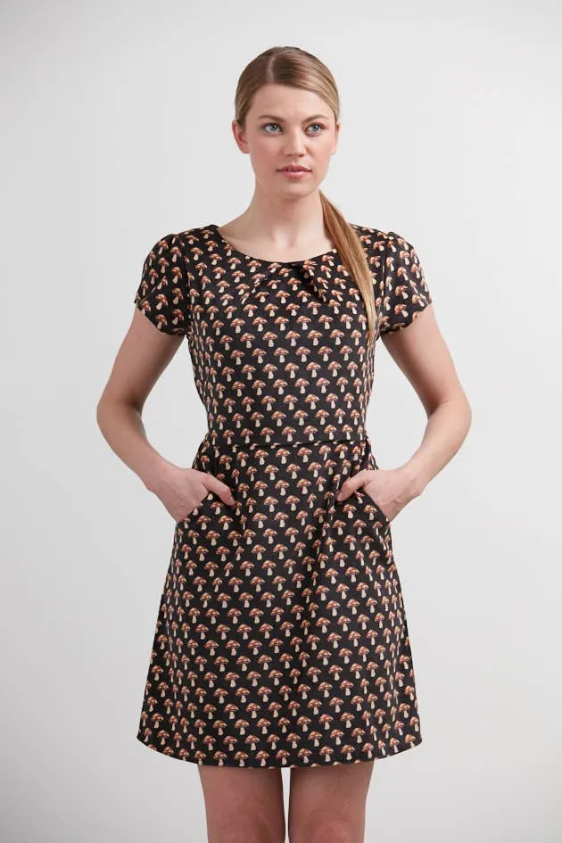Mushroom Corduroy Dress
