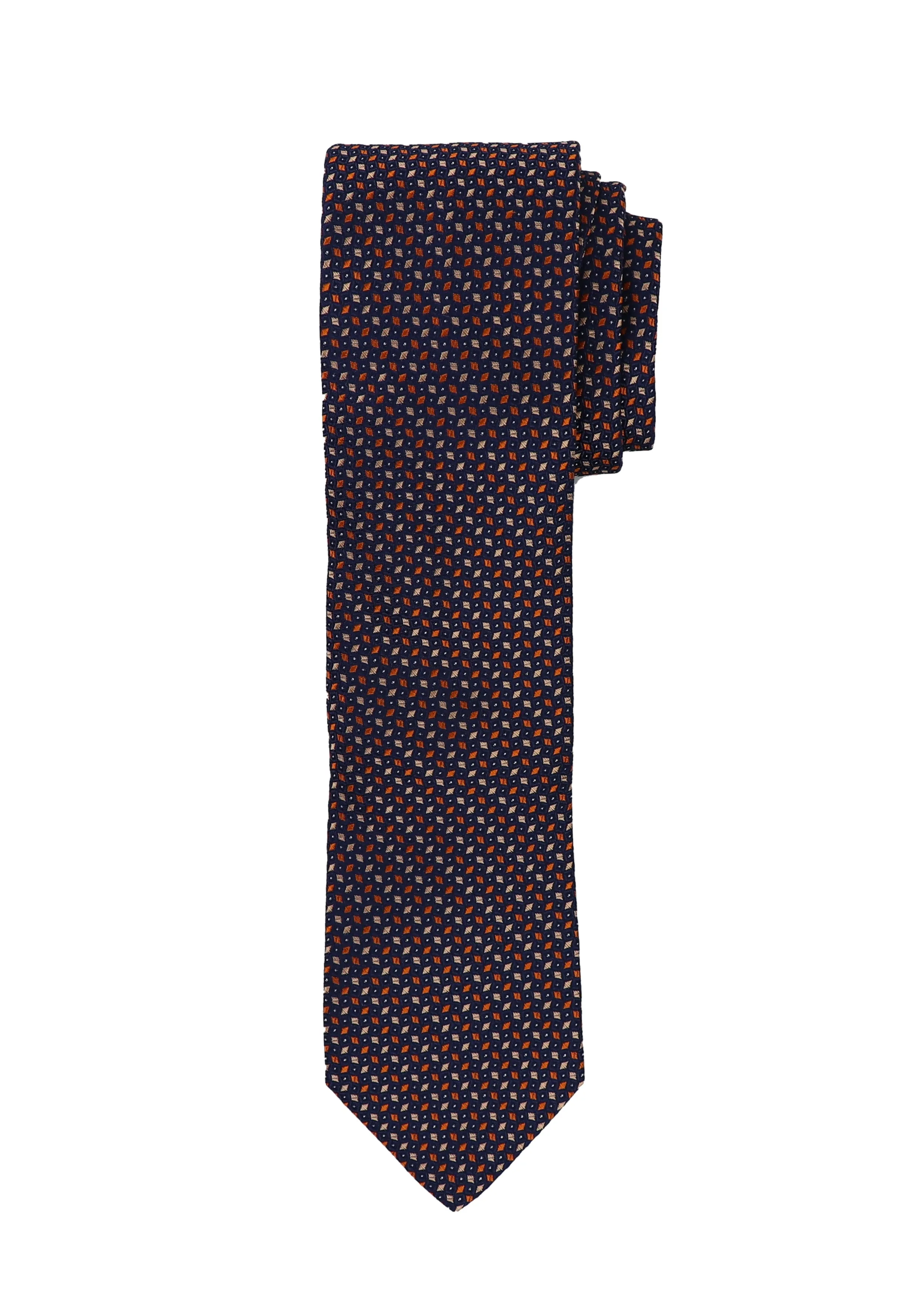 Navy & Orange Neat Necktie