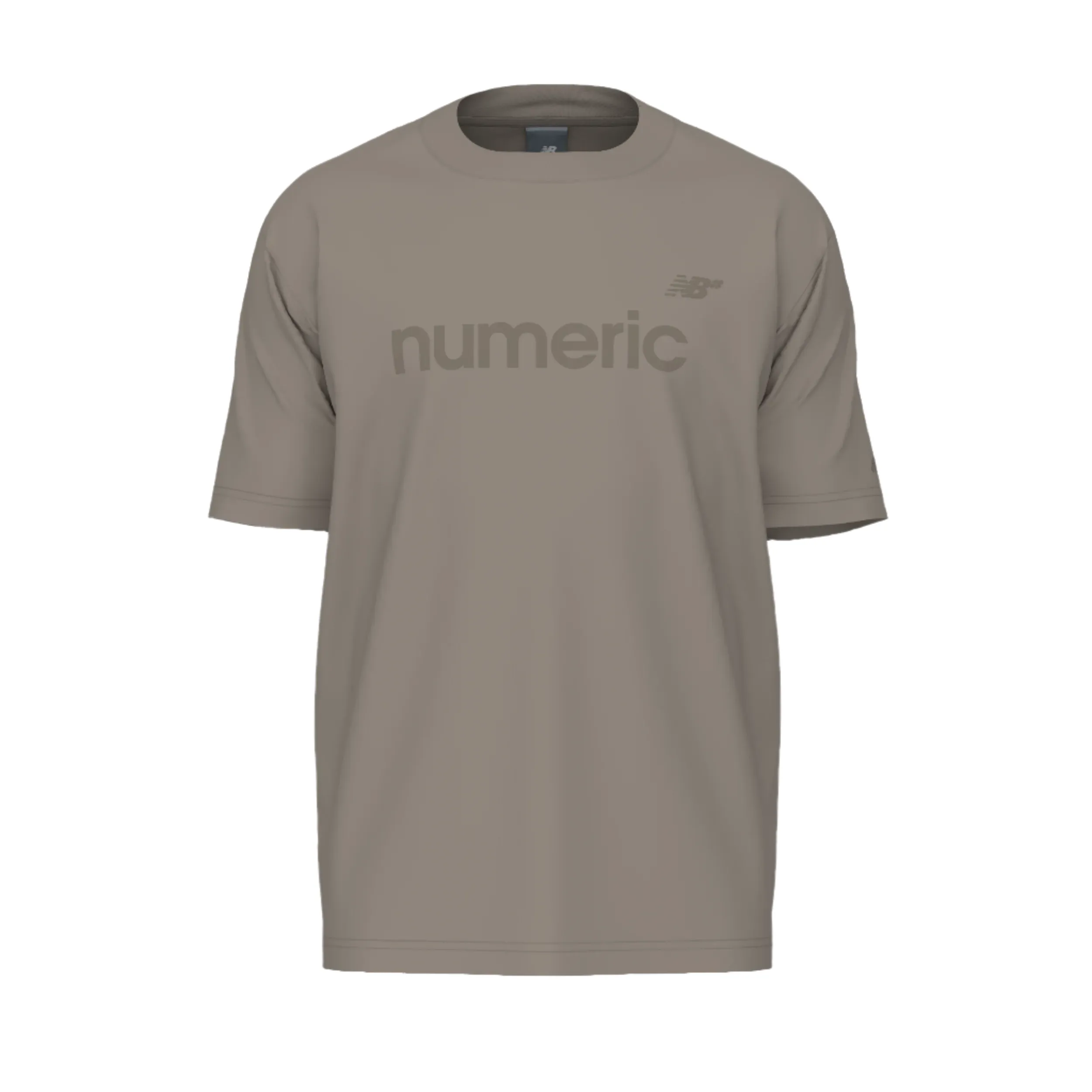Numeric Cotton T-Shirt (Beige)