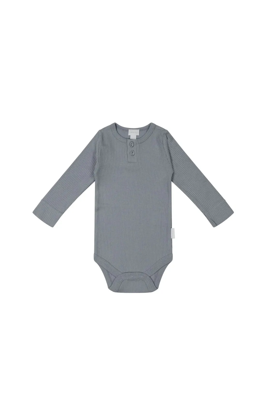 Organic Cotton Modal Long Sleeve Bodysuit - Finch
