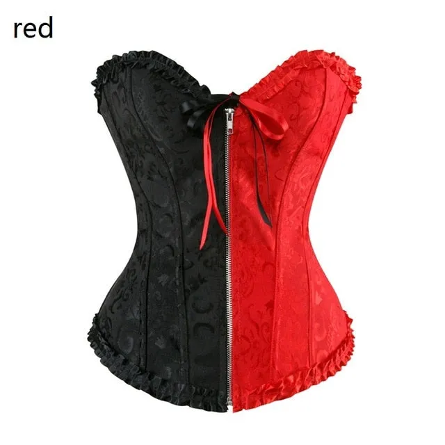 Overbust corset sexy lace plus size women bustier corset