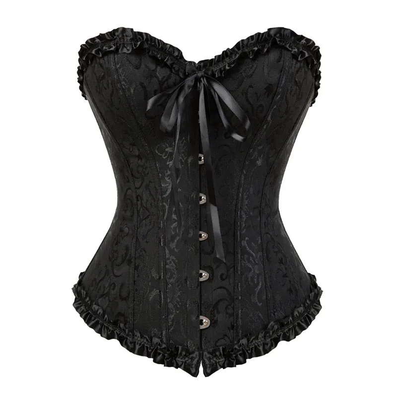 Overbust corset sexy lace plus size women bustier corset