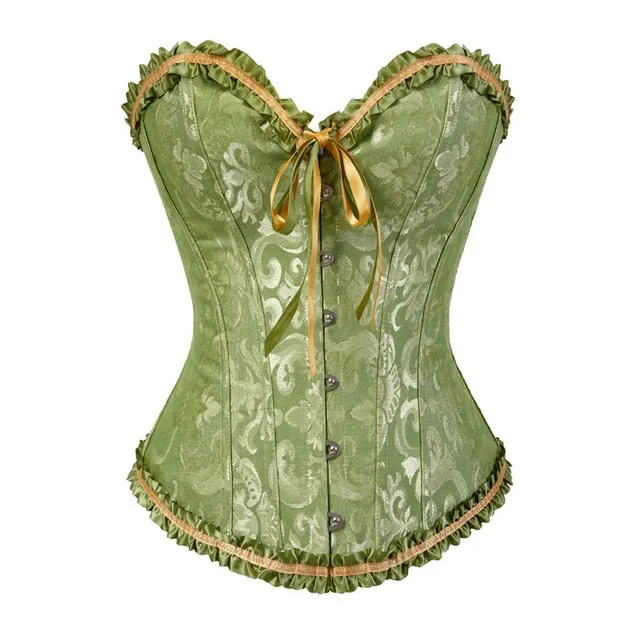 Overbust corset sexy lace plus size women bustier corset