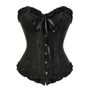 Overbust corset sexy lace plus size women bustier corset