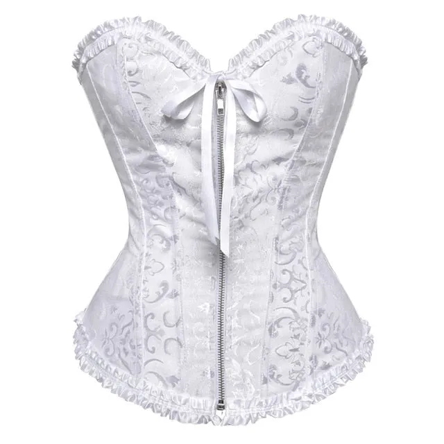 Overbust corset sexy lace plus size women bustier corset