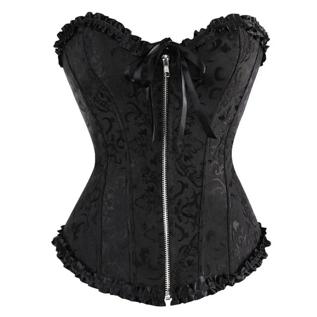 Overbust corset sexy lace plus size women bustier corset