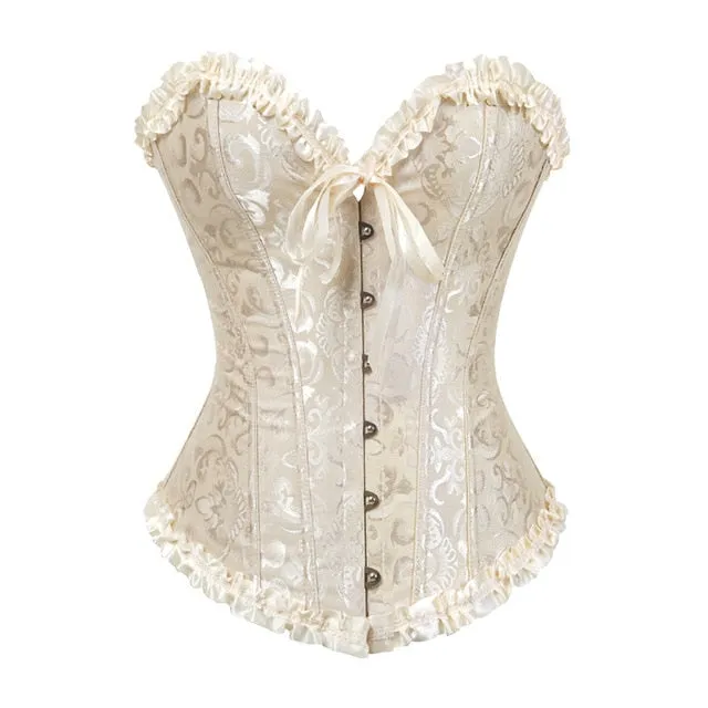 Overbust corset sexy lace plus size women bustier corset