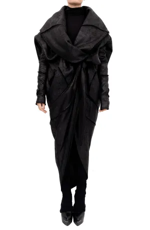 Oversized Round Belted Long Coat