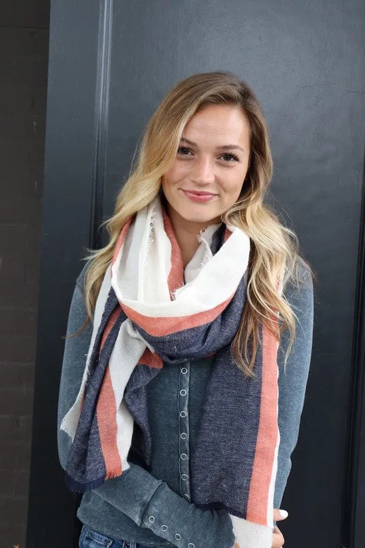 Panache Long Striped Scarf
