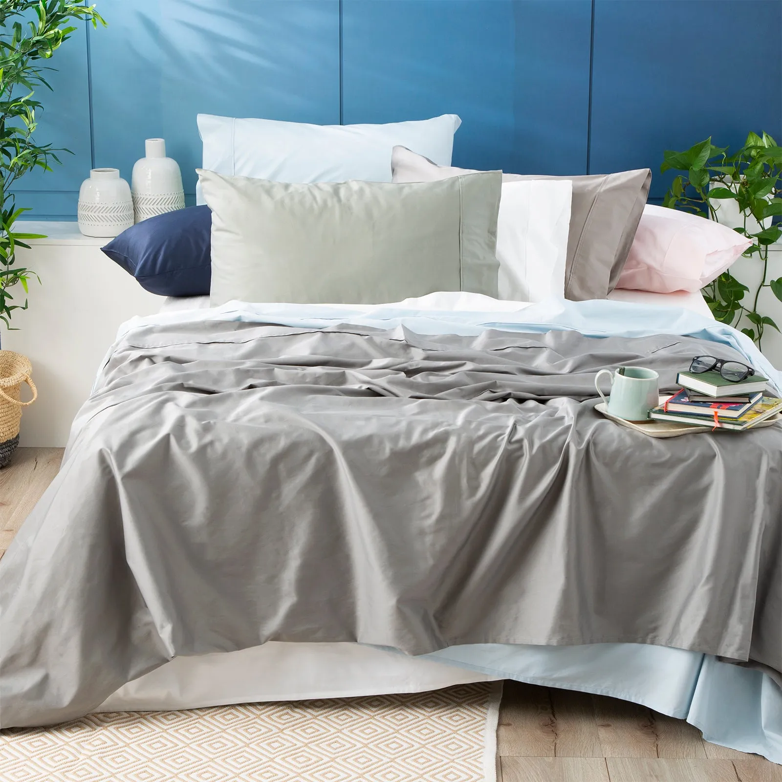 Park Avenue 500 TC Bamboo Cotton Sheet Set Split Head - Pewter