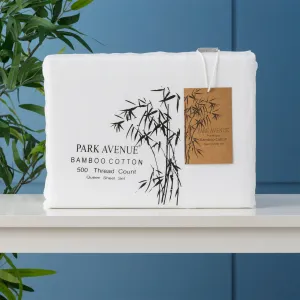 Park Avenue 500 TC Bamboo Cotton Sheet Set Split Head - White