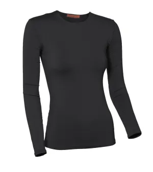 PB&J Ladies Modal Long Sleeve Shell - Charcoal