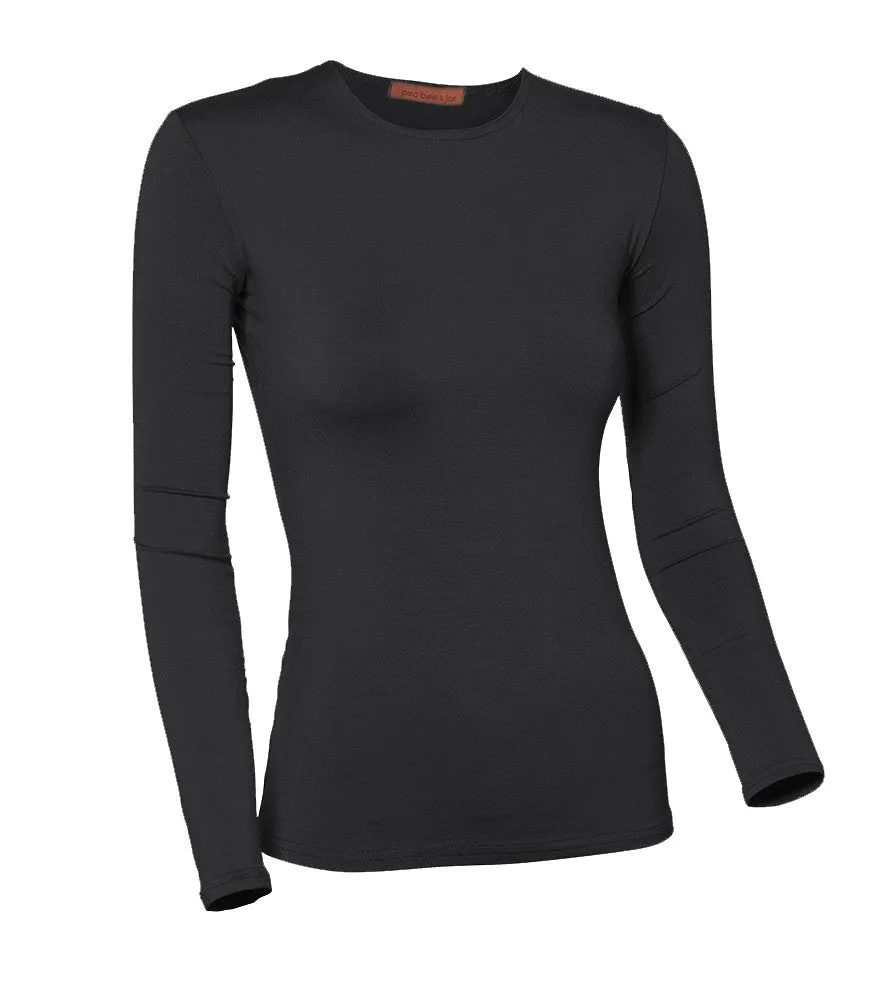 PB&J Ladies Modal Long Sleeve Shell - Charcoal