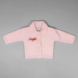 Personalised Baby Girls Cardigan - Pink