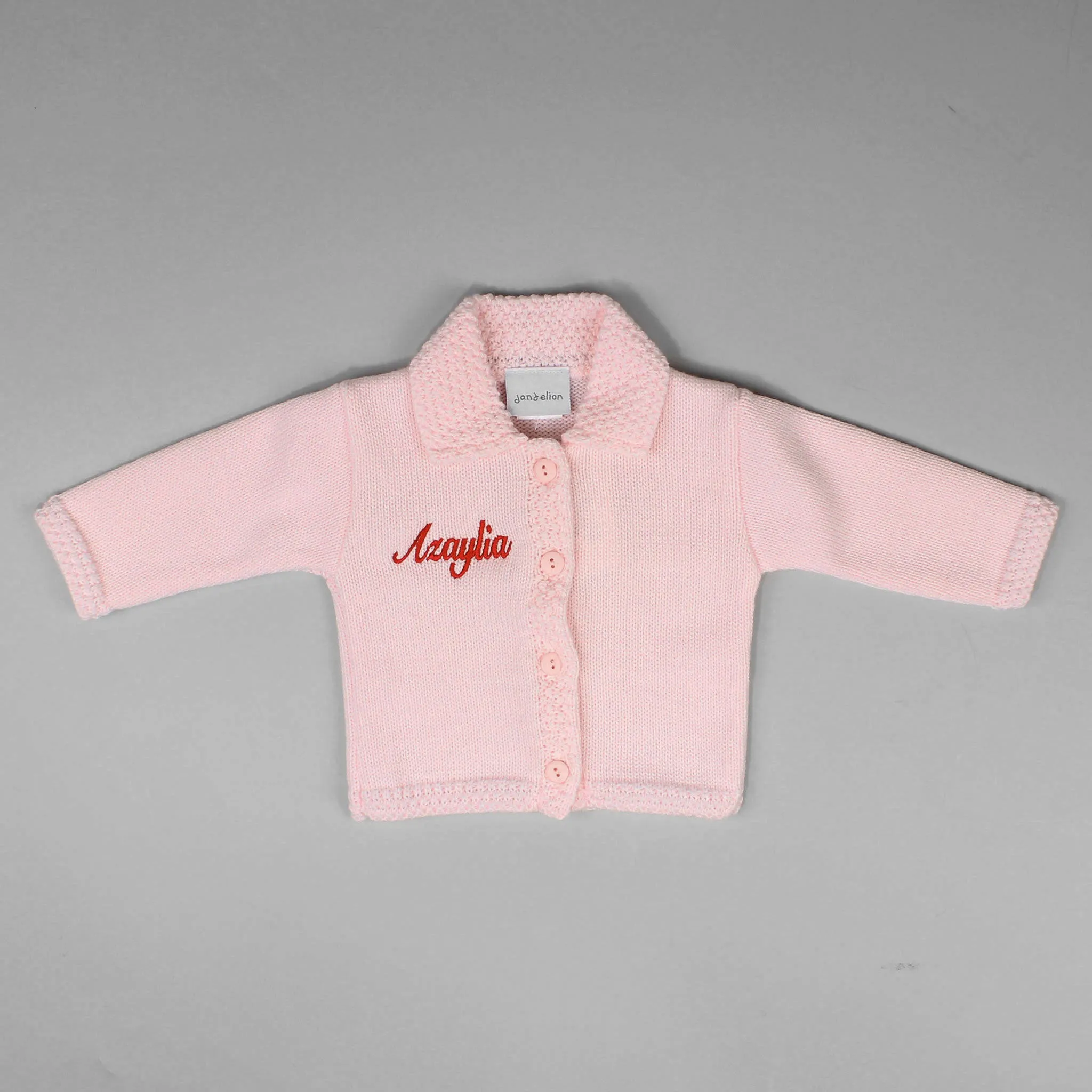 Personalised Baby Girls Cardigan - Pink