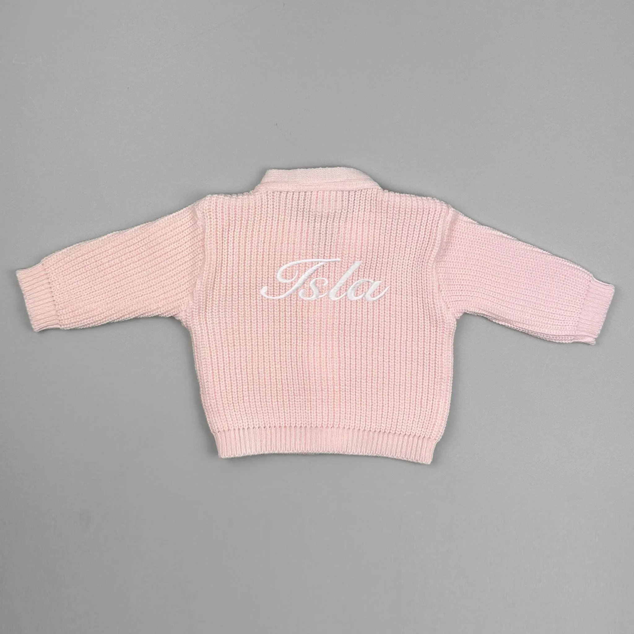 Personalised Name Baby Girls Cardigan - Pink