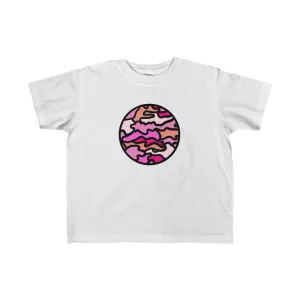 Pink camo kid's 2-6 years fine jersey tee