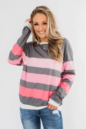 Pink Dreams Striped Top