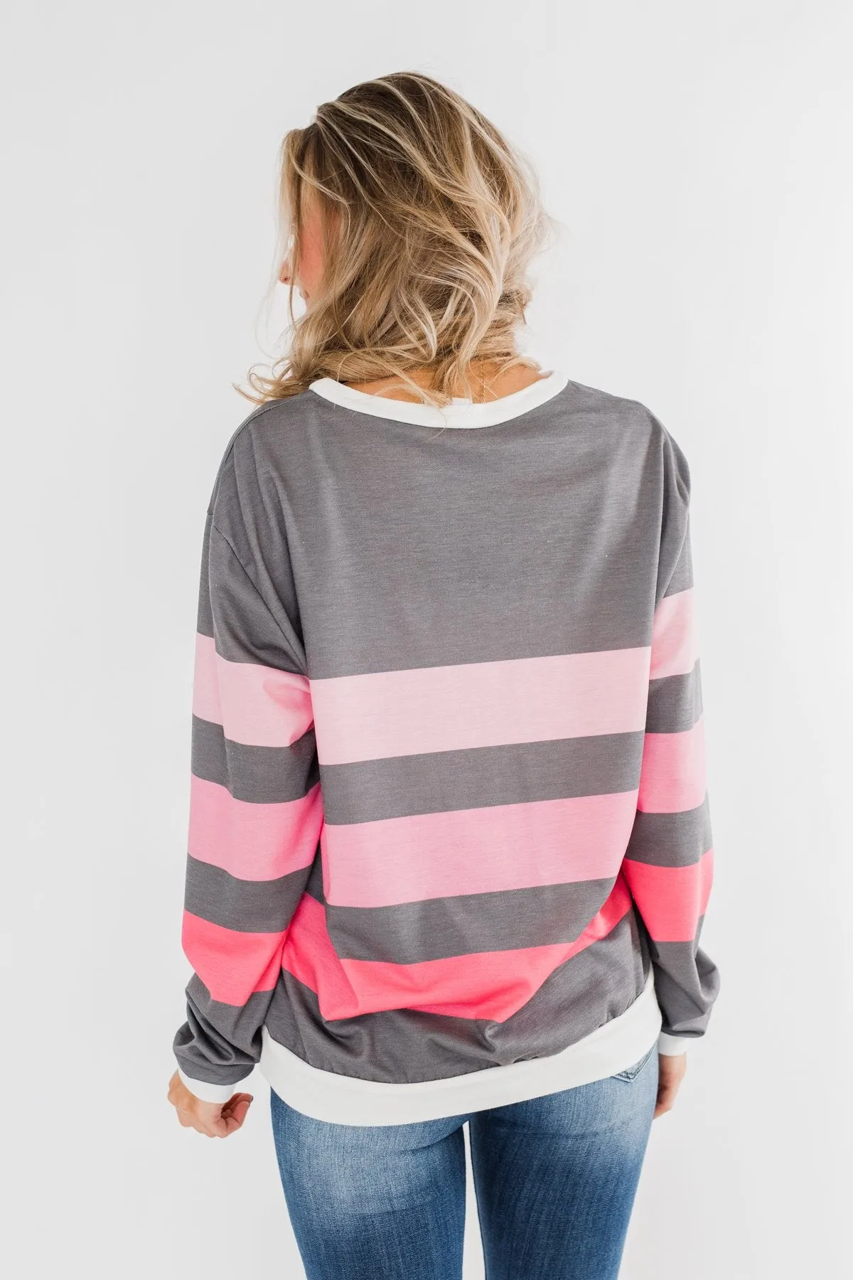 Pink Dreams Striped Top