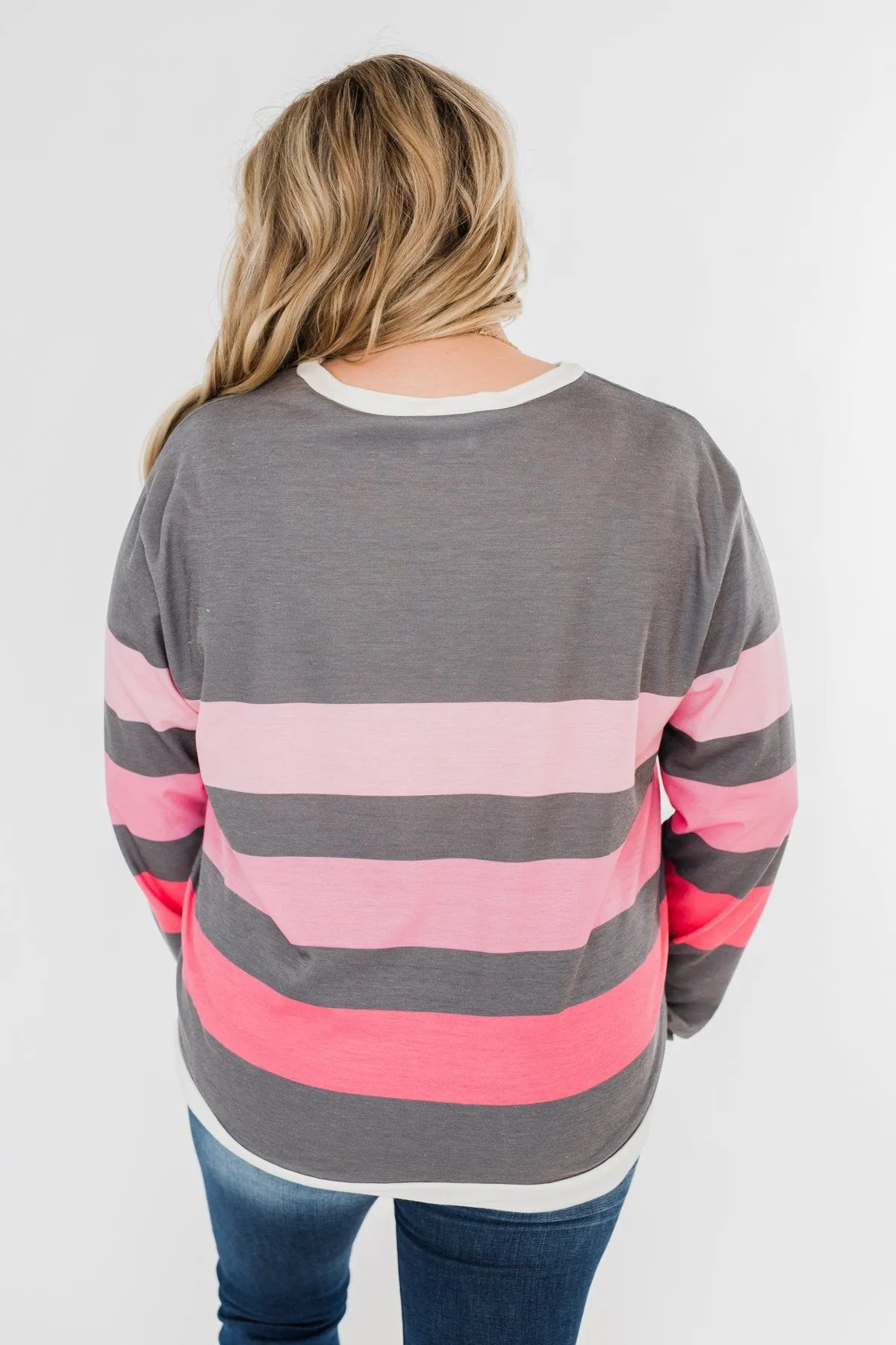 Pink Dreams Striped Top
