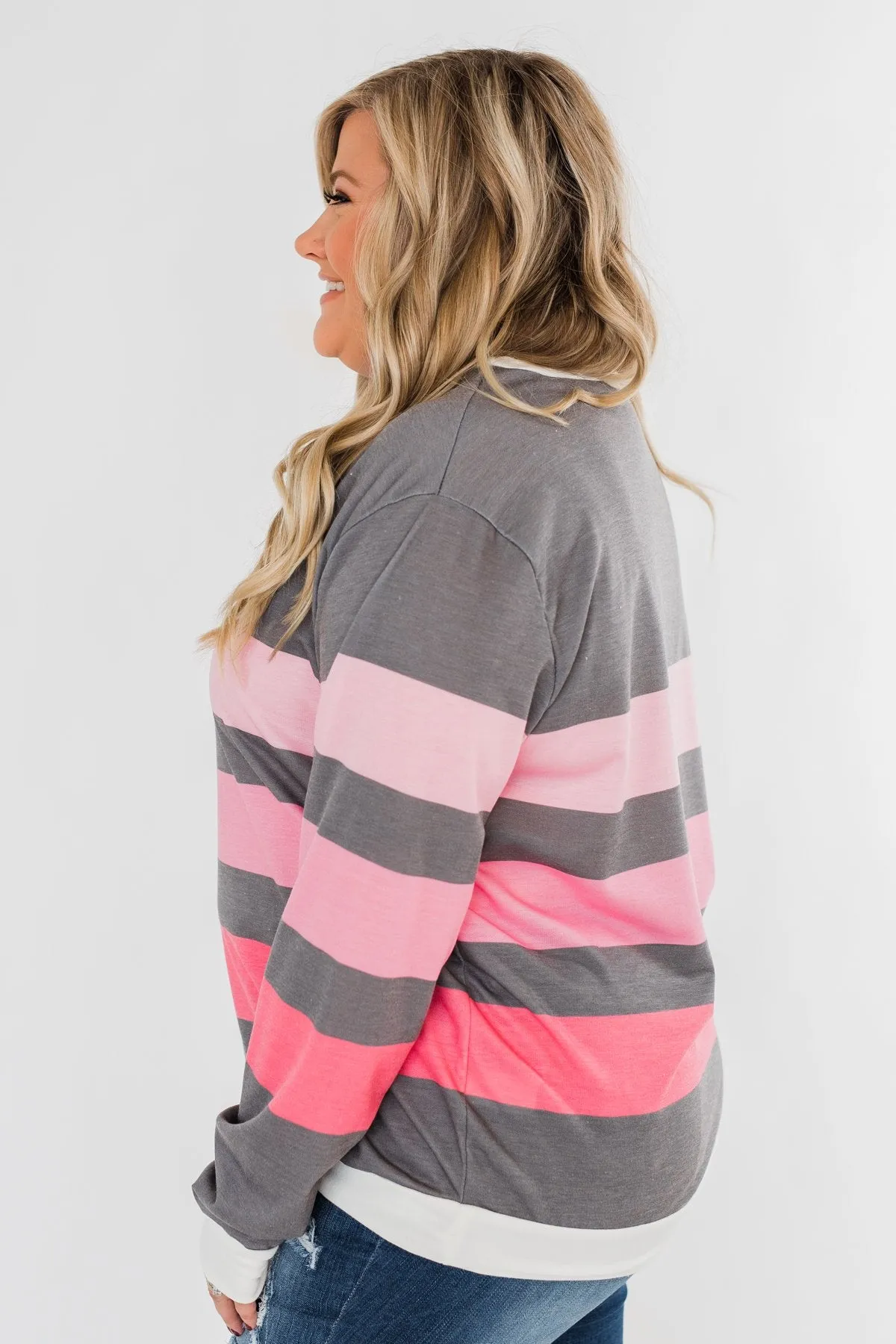 Pink Dreams Striped Top