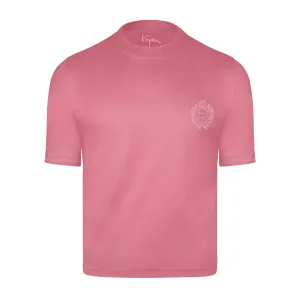 Pink with Pink Crest Short Sleeve T-Shirt