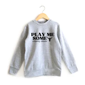 Play Me Country Music Crewneck Youth