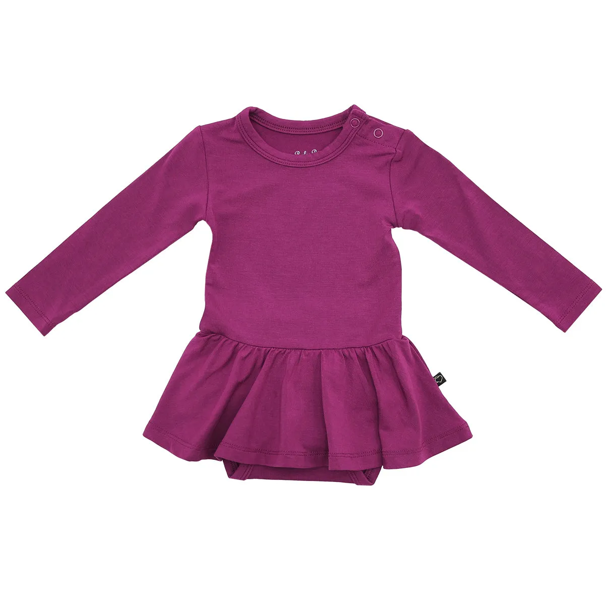 Plum Long Sleeve Skirted Bodysuit