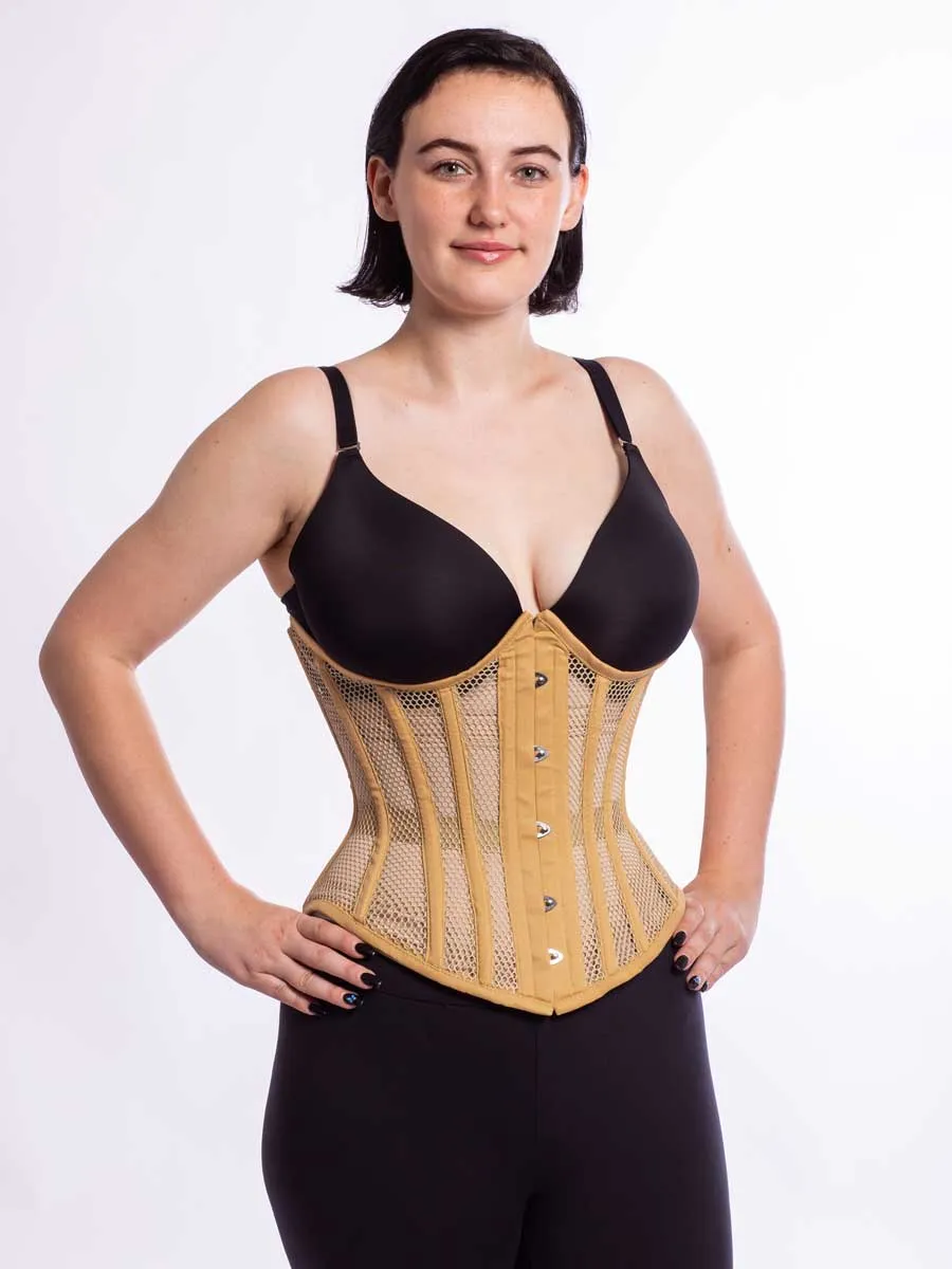 Plus Size Mesh Romantic Curve Longline Underbust Corset : CS-345