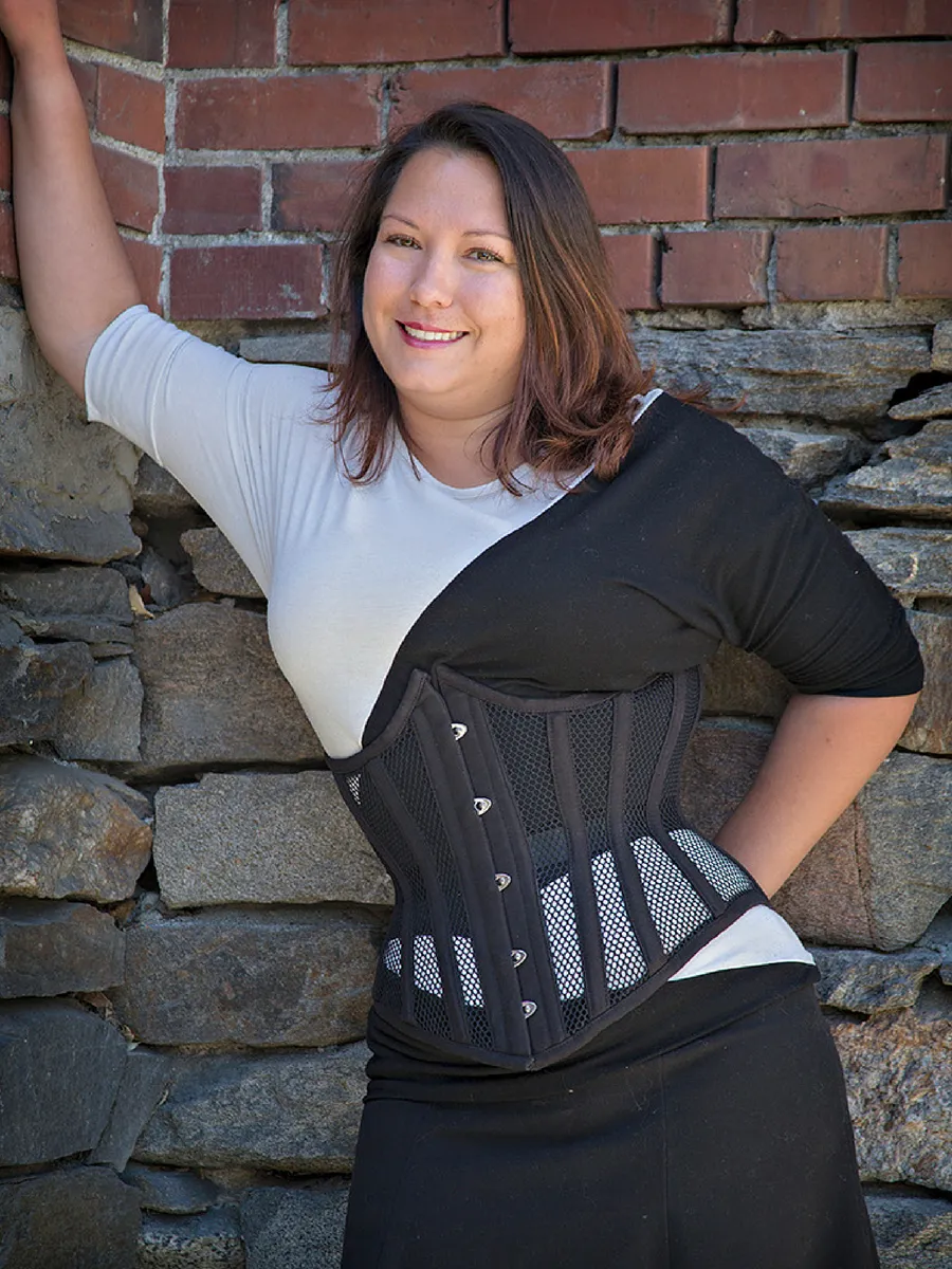Plus Size Mesh Romantic Curve Longline Underbust Corset : CS-345