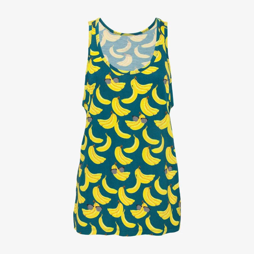 Posh Peanut Bananas Women's Tank Top & Ruffled Shorts Loungewear Set