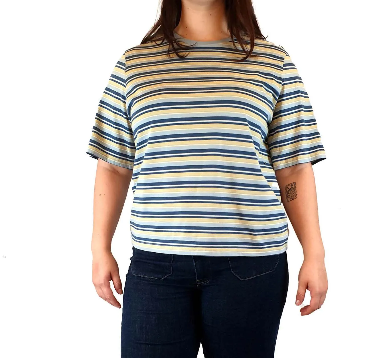 Princess Highway blue-toned striped tee shirt size 16