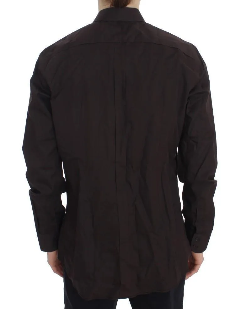 Purple Cotton Silk Slim GOLD Shirt