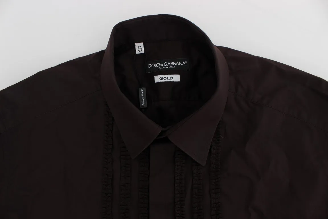 Purple Cotton Silk Slim GOLD Shirt
