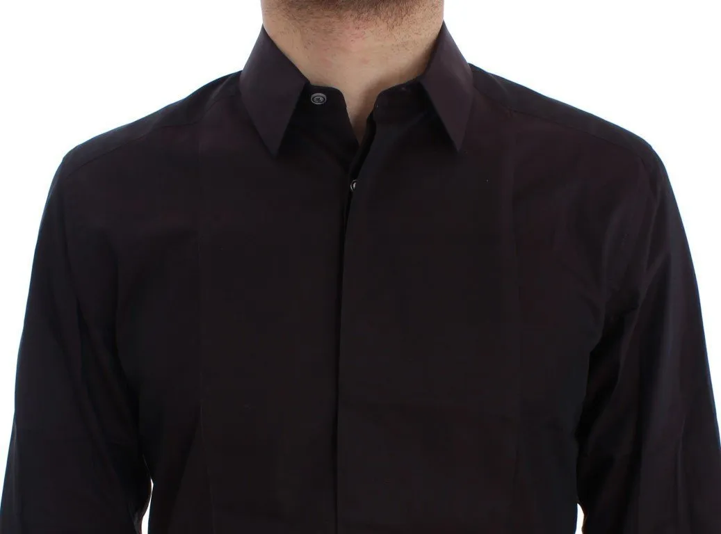 Purple Cotton Slim Fit GOLD Shirt
