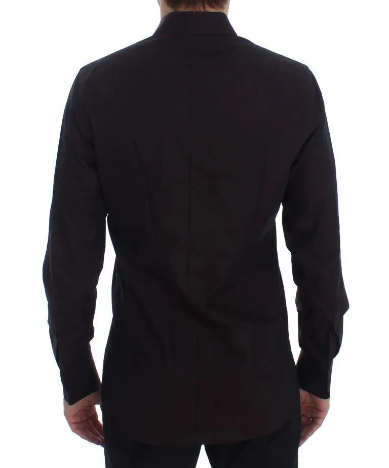 Purple Cotton Slim Fit GOLD Shirt