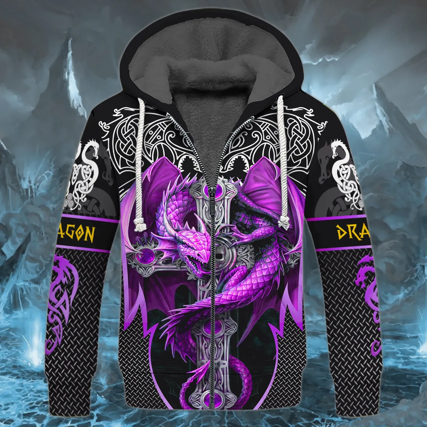 Purple Dragon Tattoo 3D Full Print Shirts