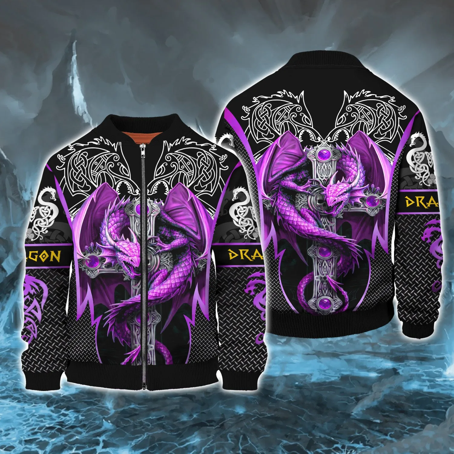 Purple Dragon Tattoo 3D Full Print Shirts