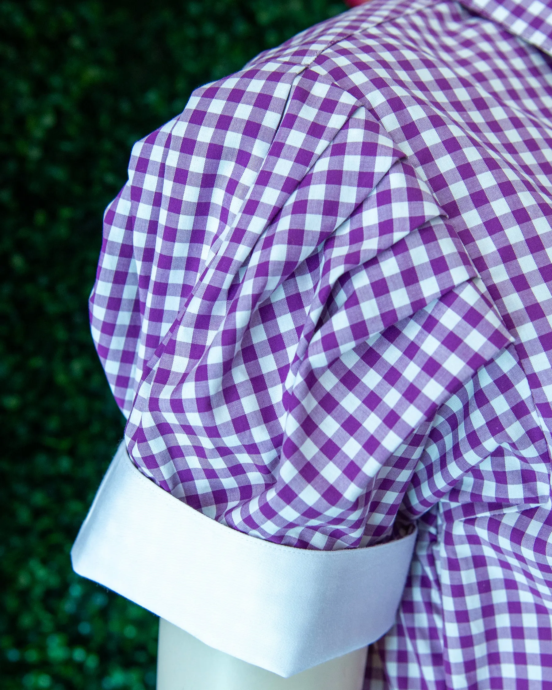 Purple Gingham S/S Ruffles