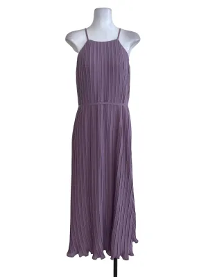 Purple Pleated Tent Dress