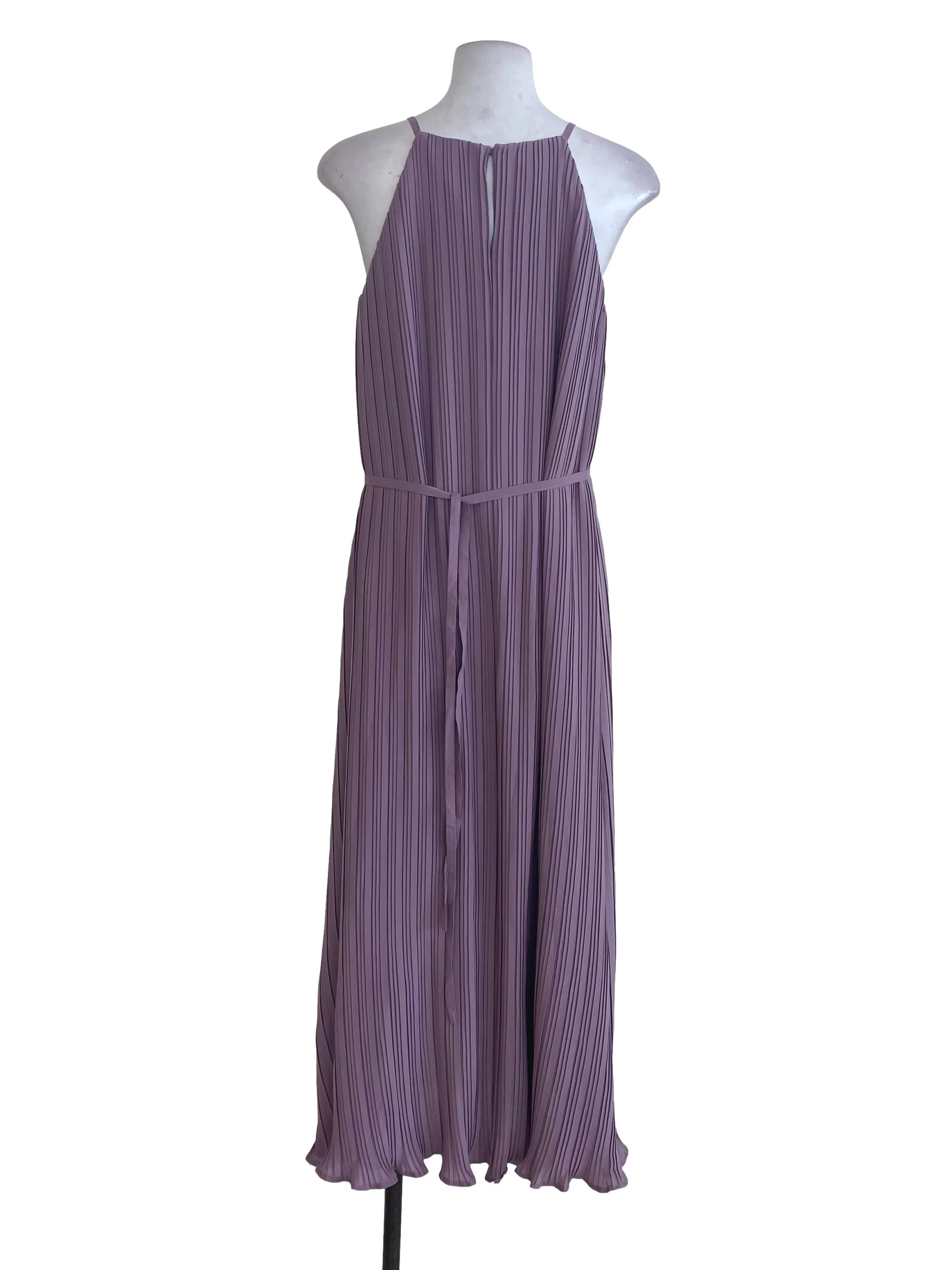 Purple Pleated Tent Dress